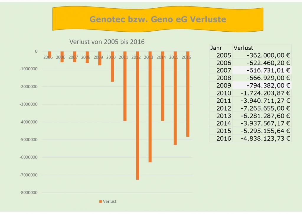 Verluste der Geno eG
